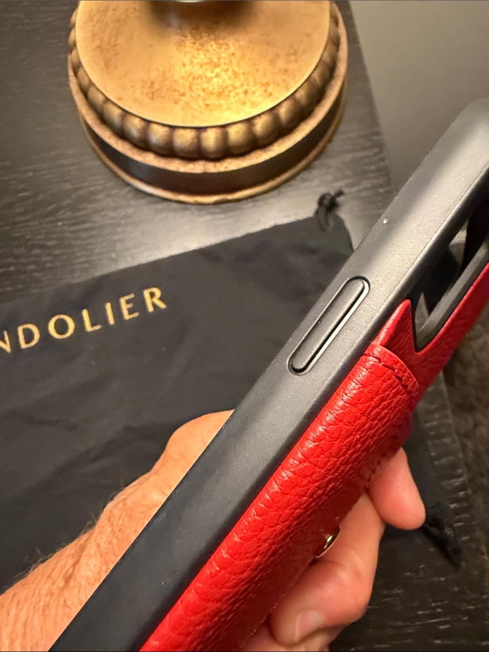 Bandolier Red Leather Card Wallet Phone Case - Picture 5 of 16